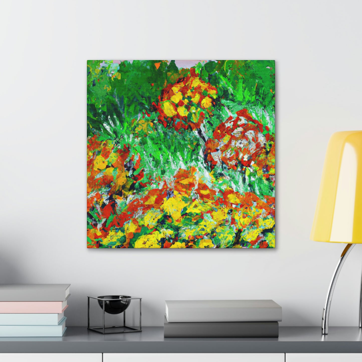 Marigold Fields Ablaze - Canvas