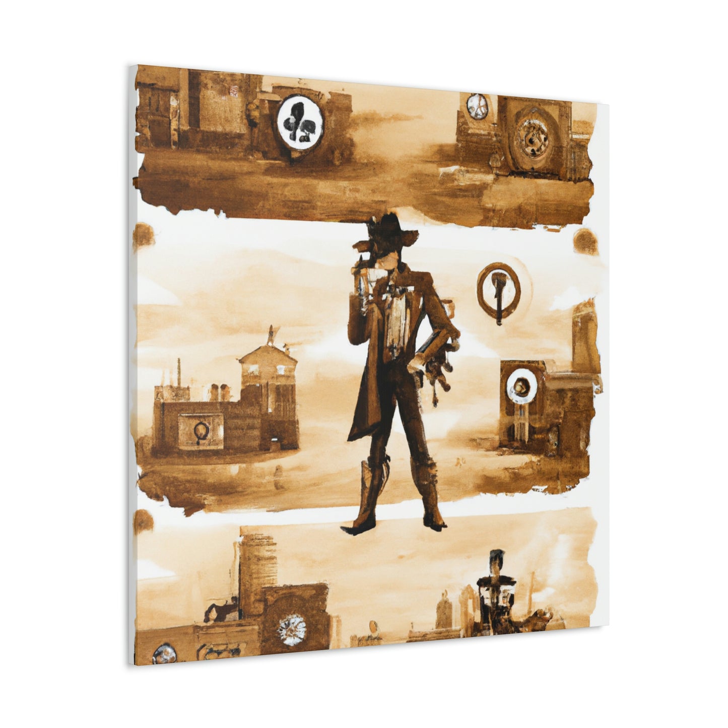 "Steam Town Wild West" - Canvas