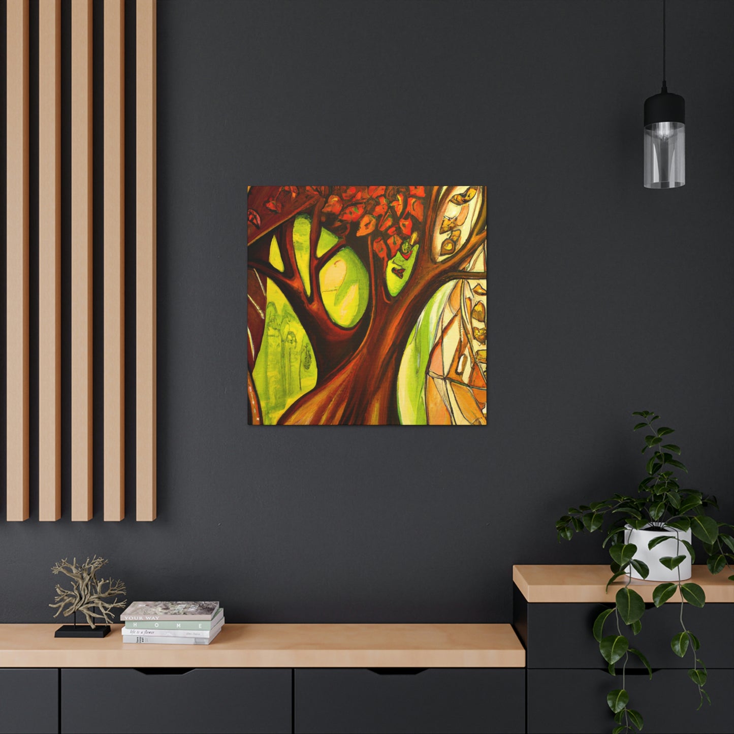 Leafy Splendor Abstract - Canvas