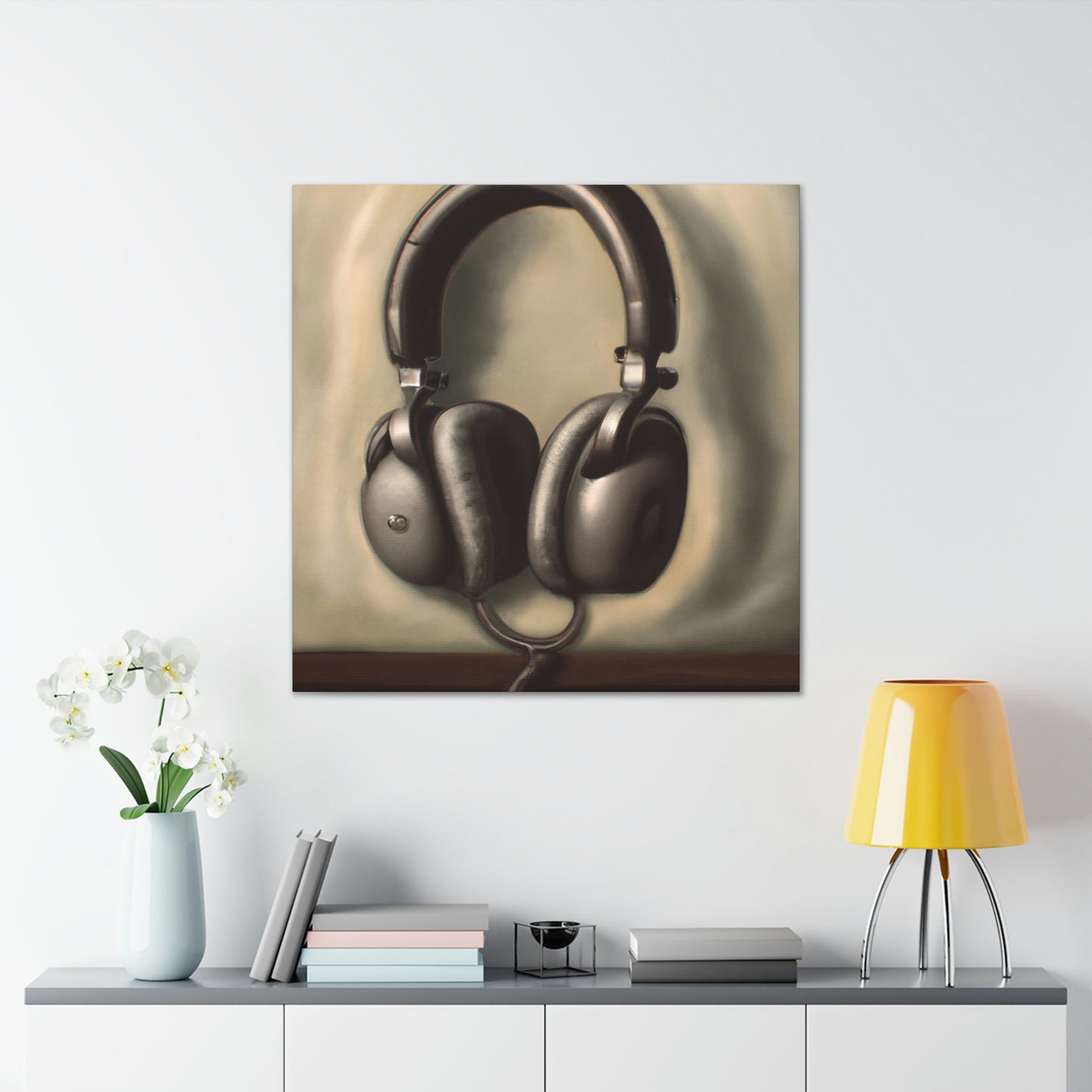 "Headphones on a Cloud" - Canvas