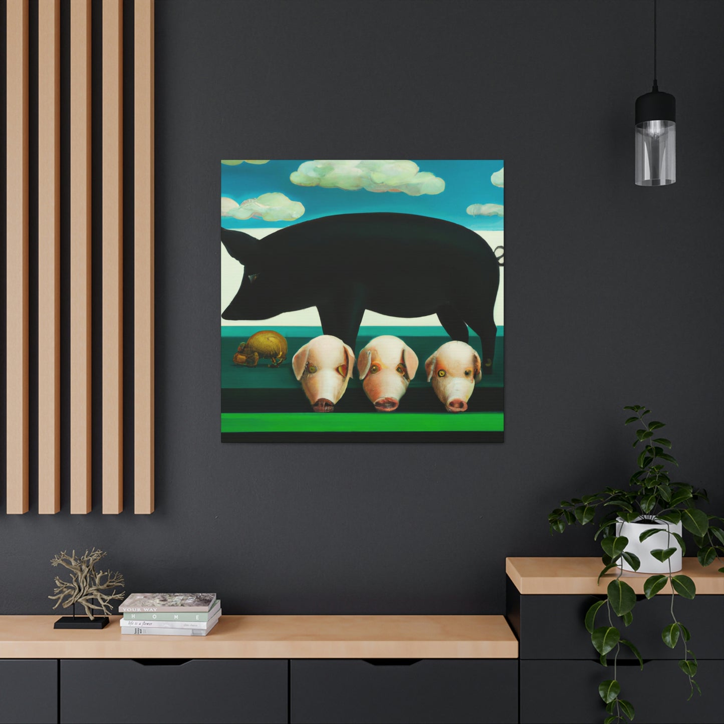 Pigs in Minimalism - Canvas