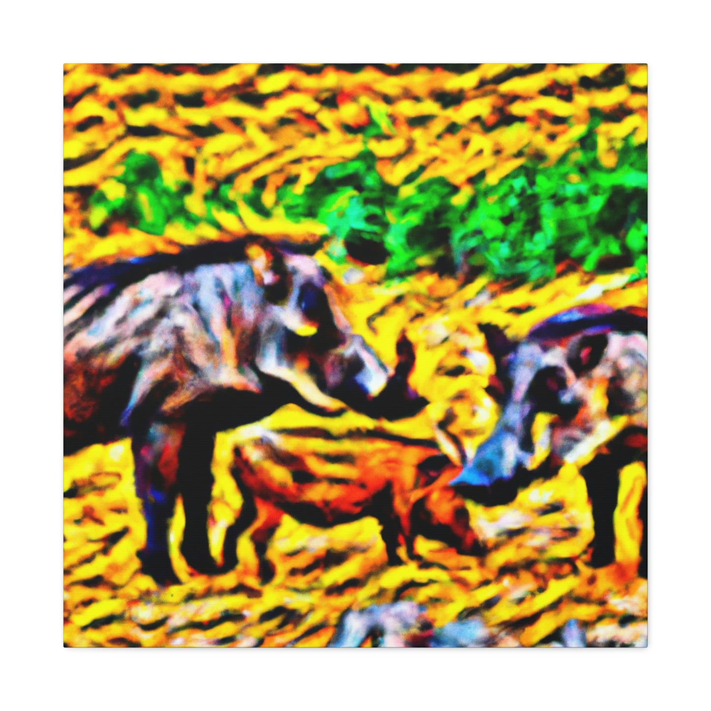 "Warthog War Dance" - Canvas