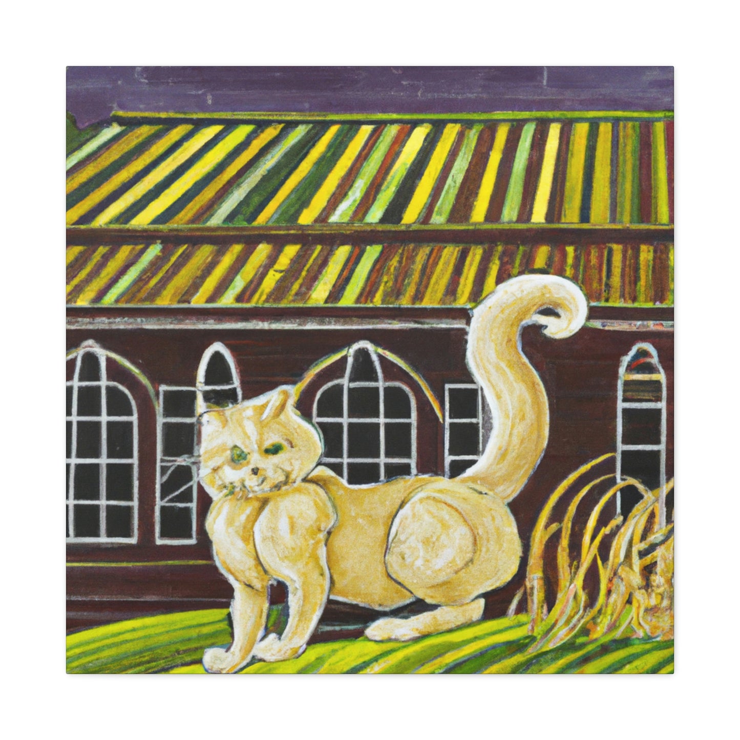 "A Barn Cat Dreaming" - Canvas