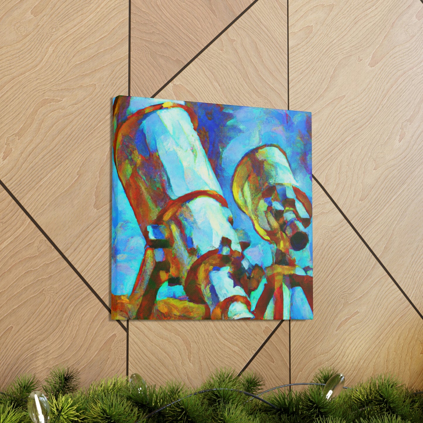 "Stargazing Through Telescopes" - Canvas