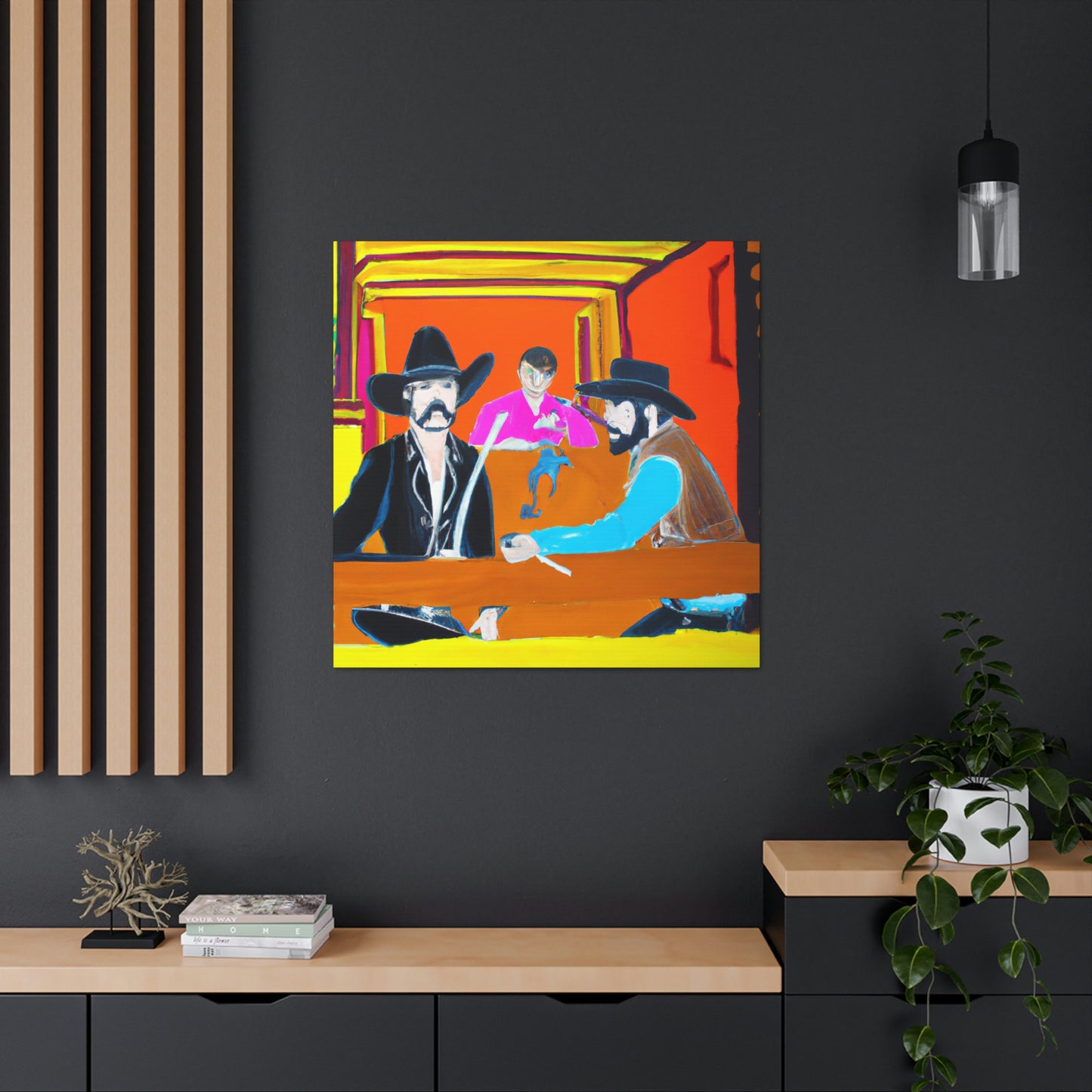 Saloon in Flux. - Canvas