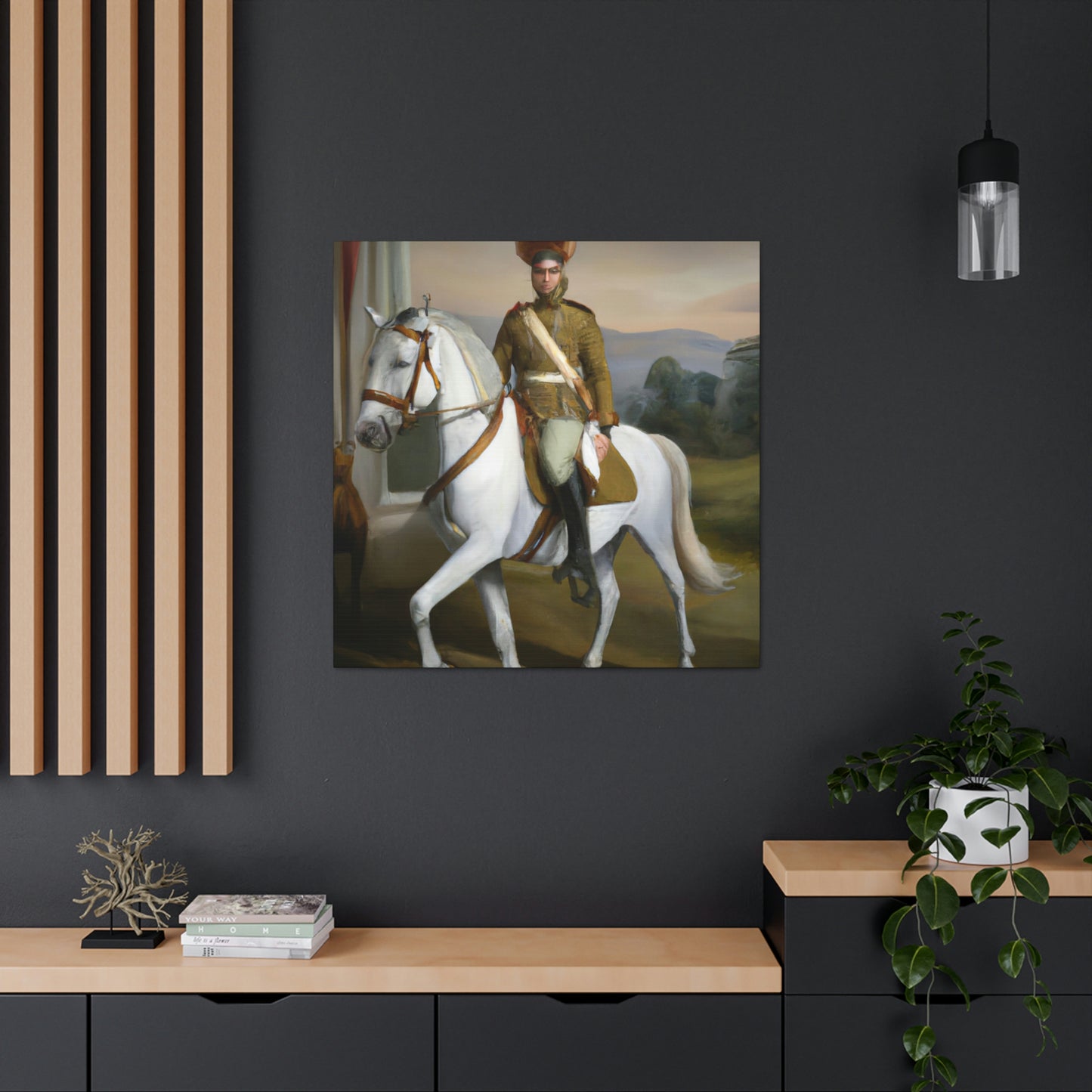 Galloping Cavalryman. - Canvas