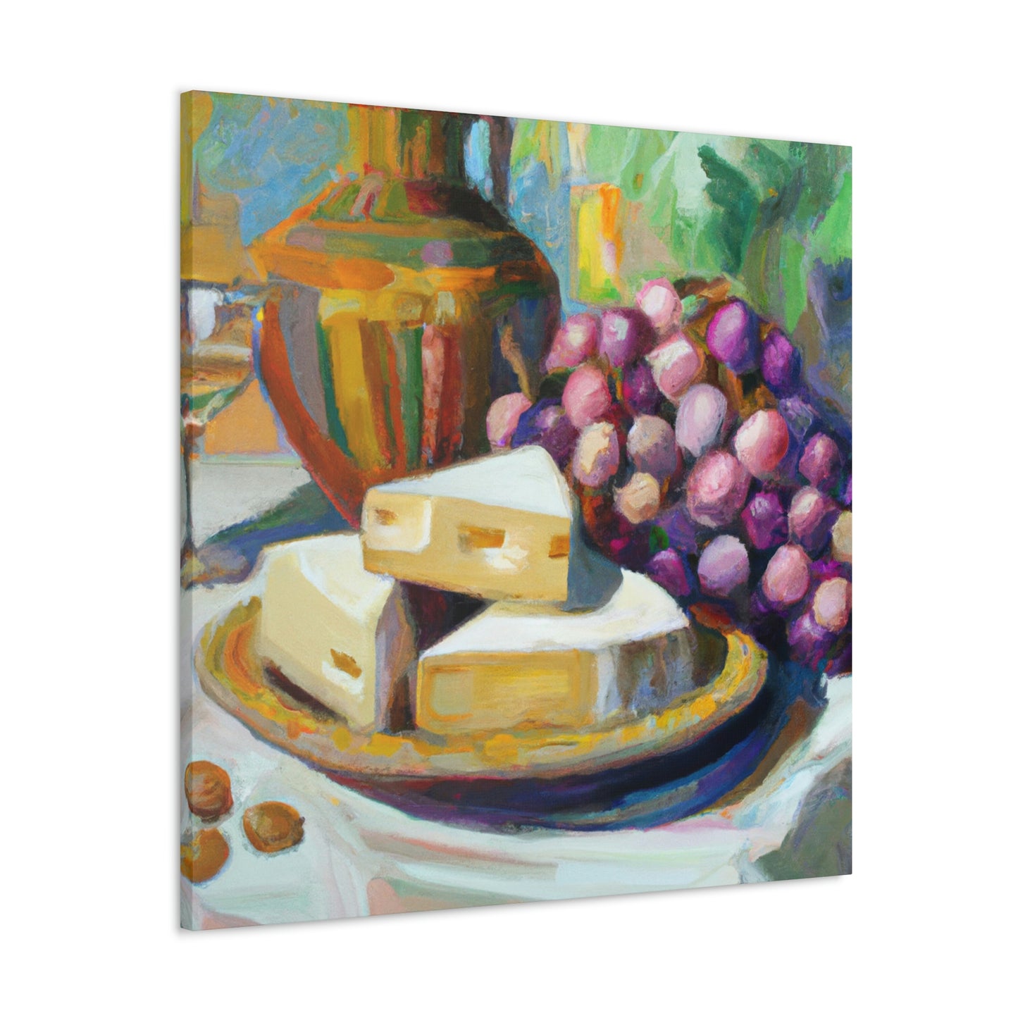 "Cheese and Grapes Feast" - Canvas