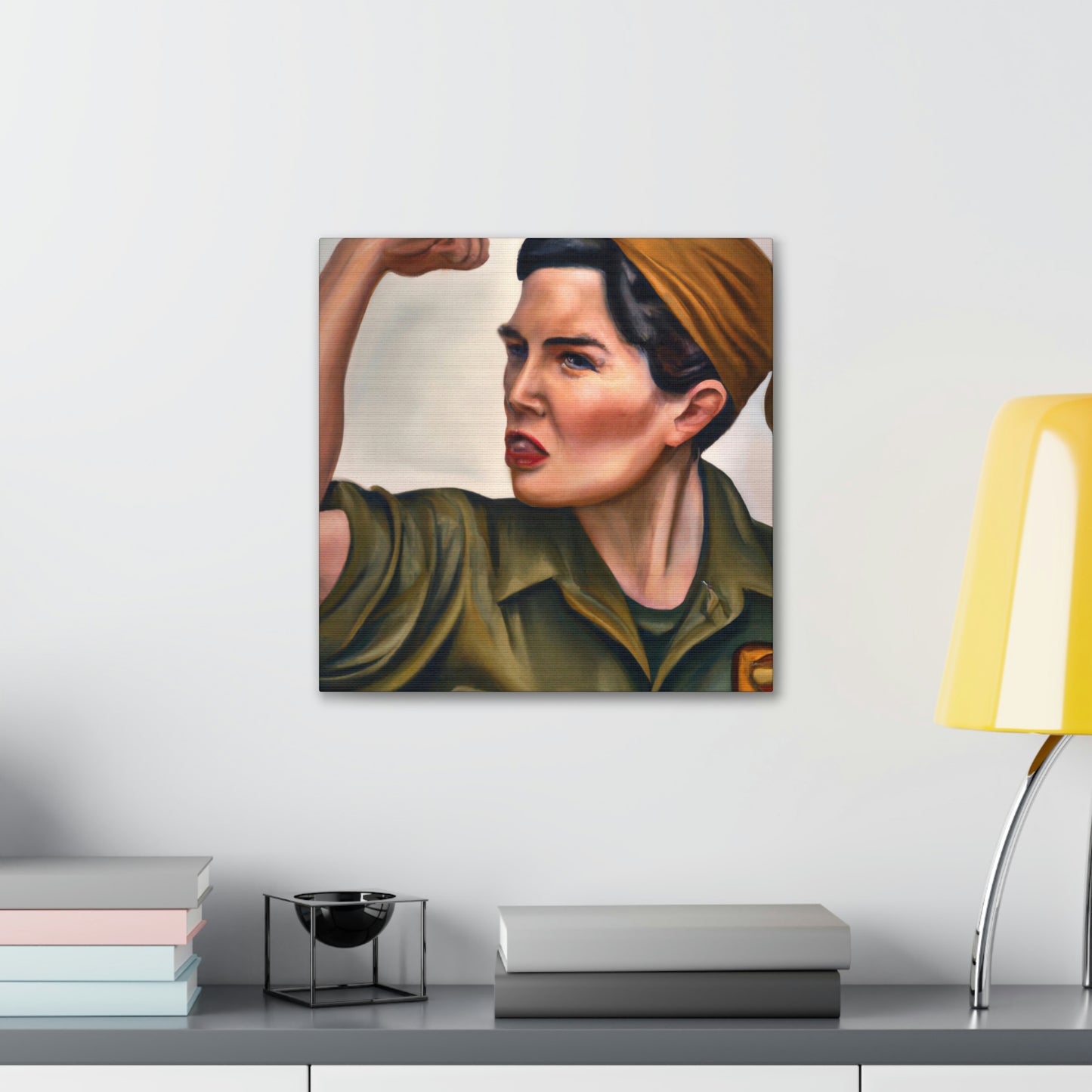 "Rosie the Riveter Stands" - Canvas