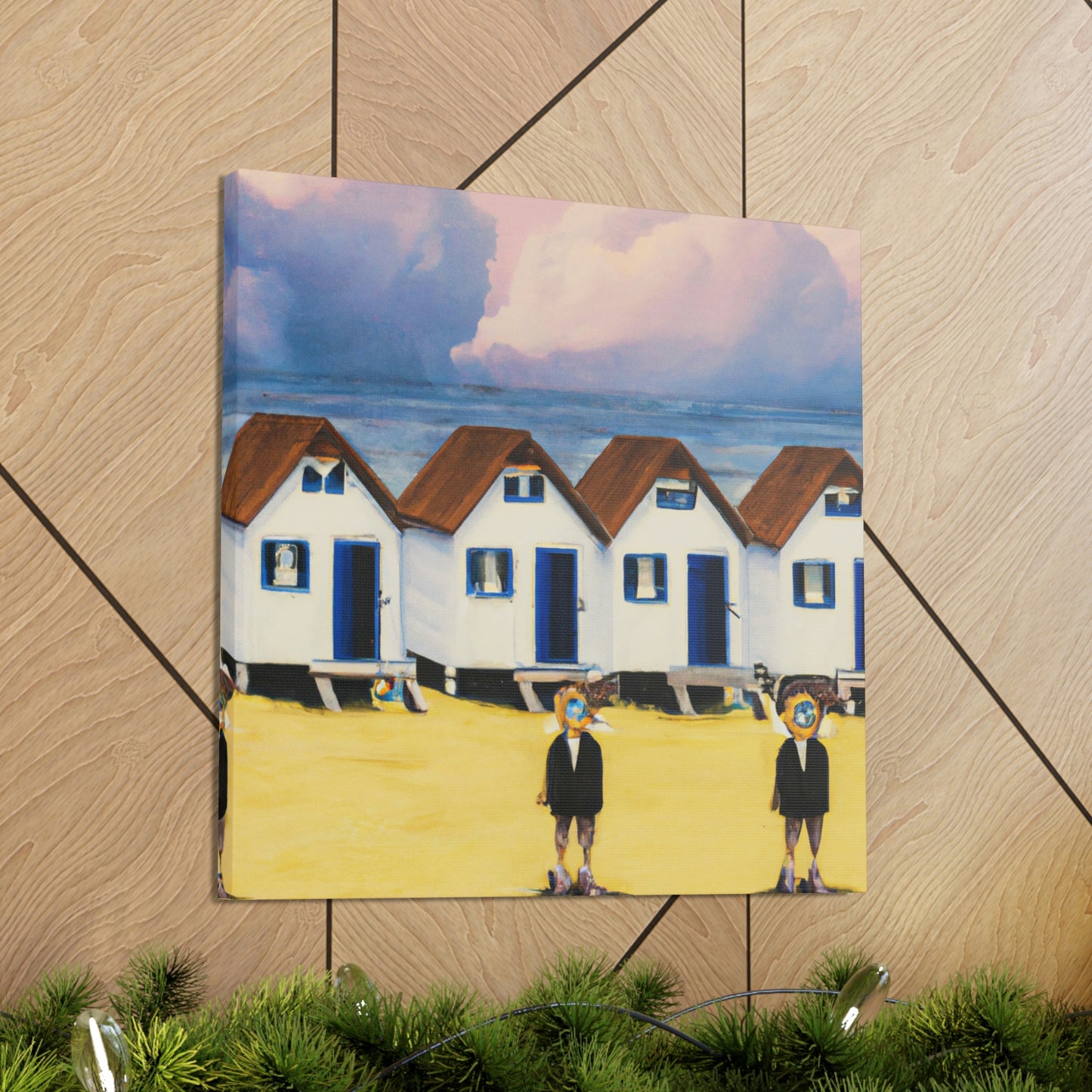 Surreal Seaside Cottages - Canvas