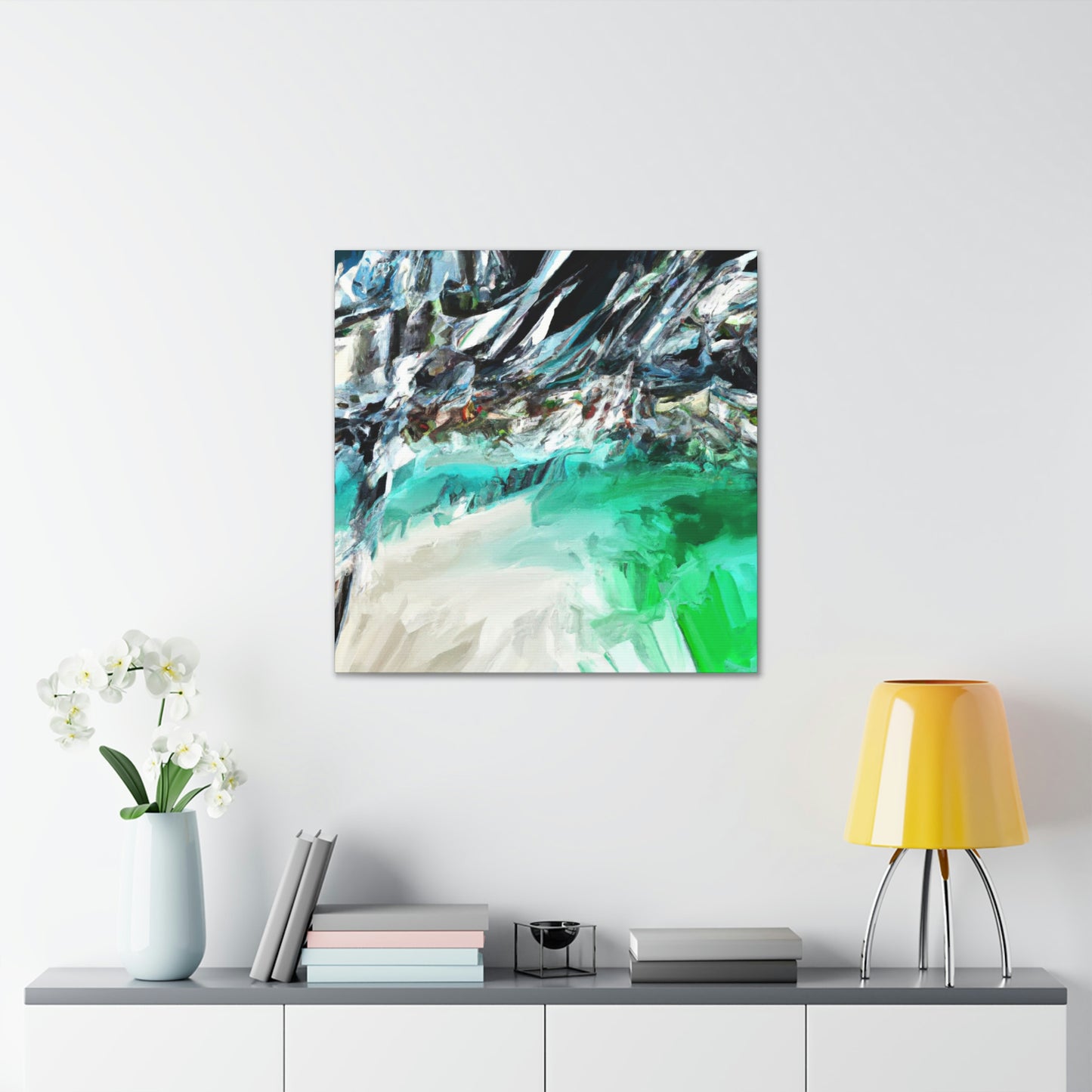 "Seascape Beach Painting" - Canvas