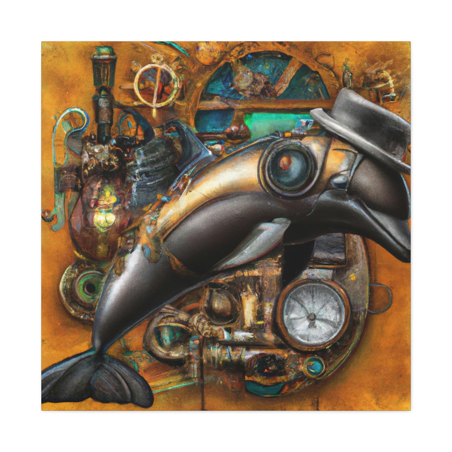 Dolphin Steampunk Ballet - Canvas