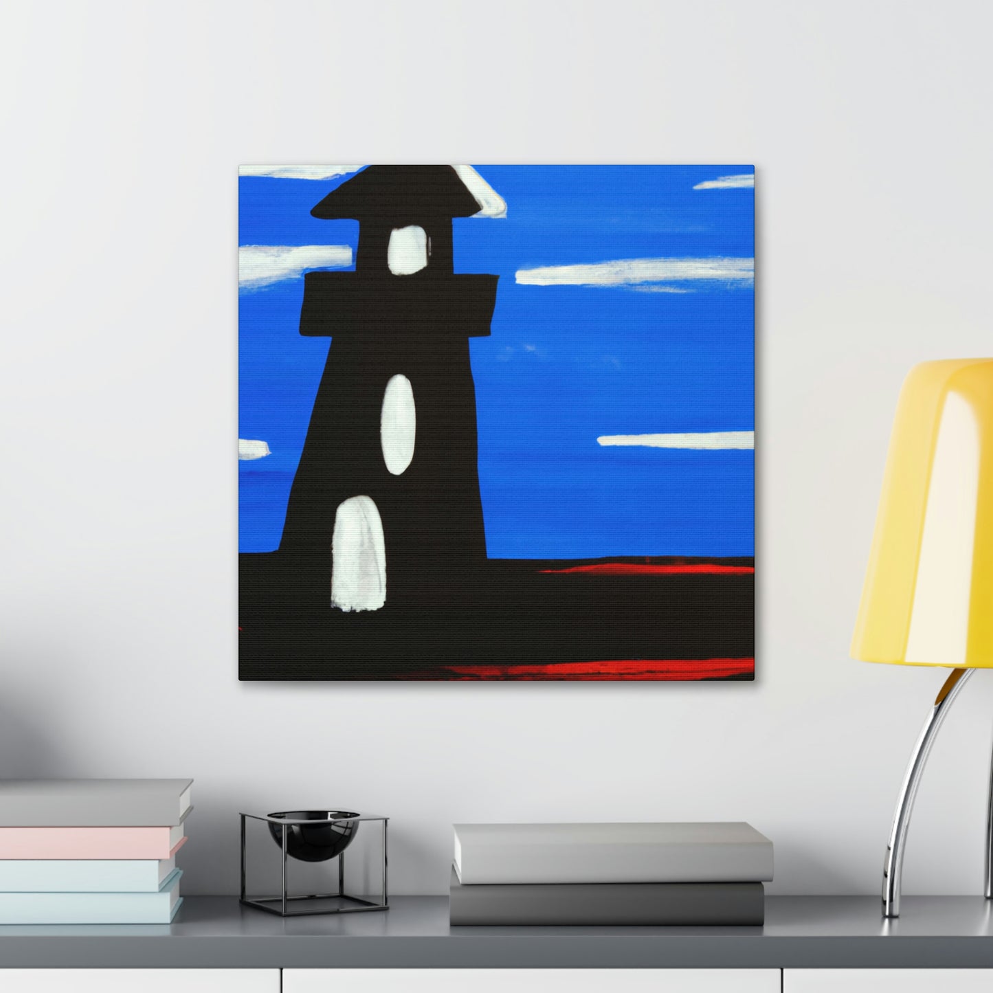 "Lighthouse in Monochrome" - Canvas