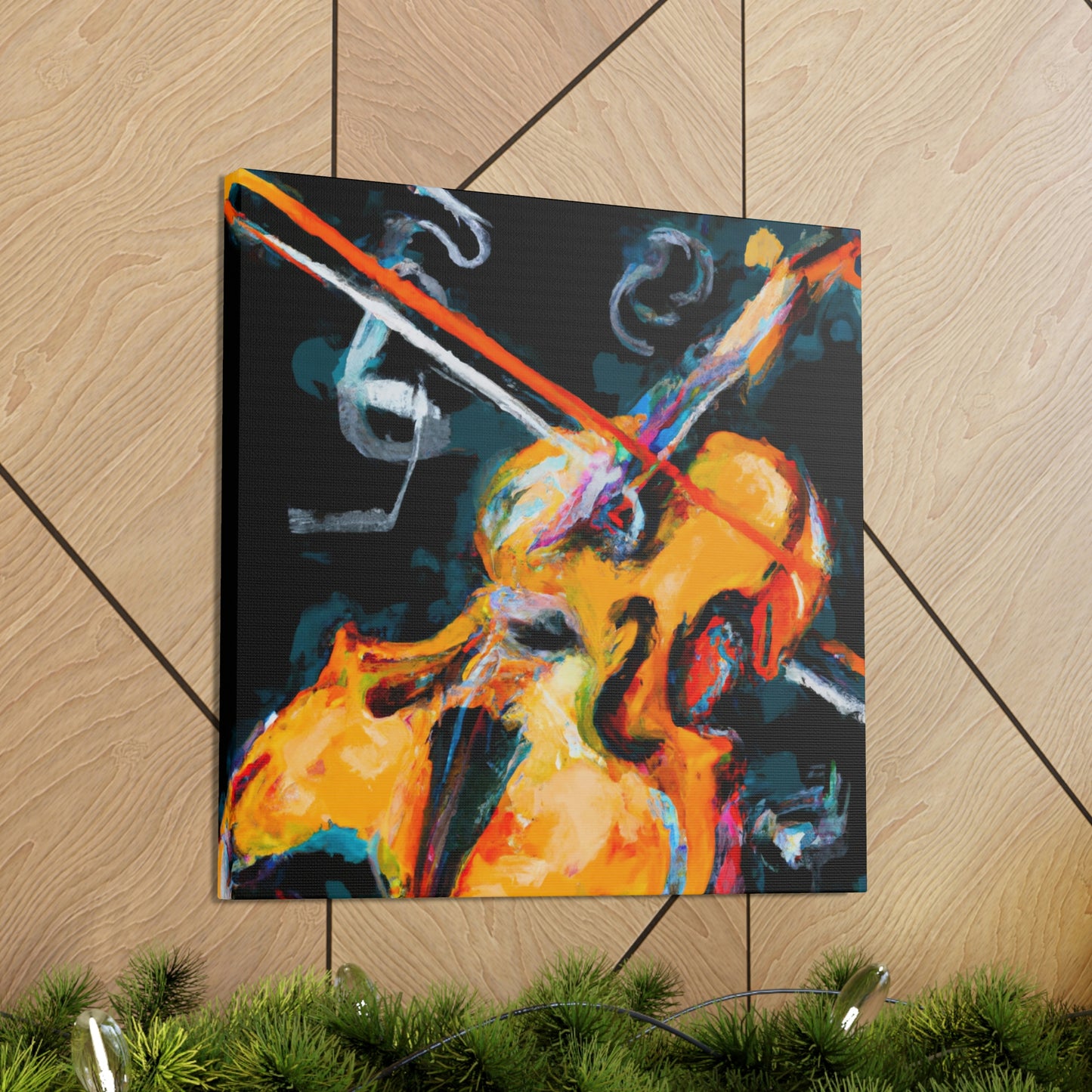 "Vibrant Violin Melody" - Canvas