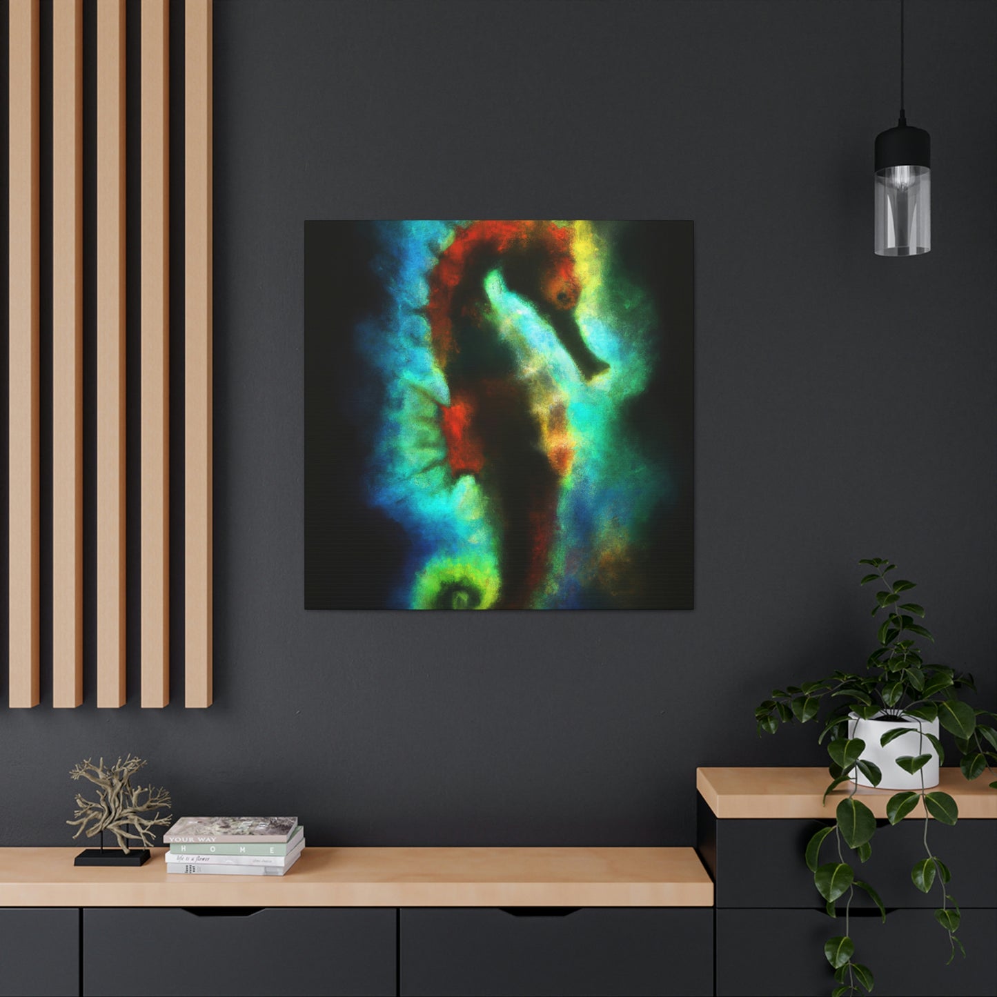 "Sea Horse Rising Up" - Canvas