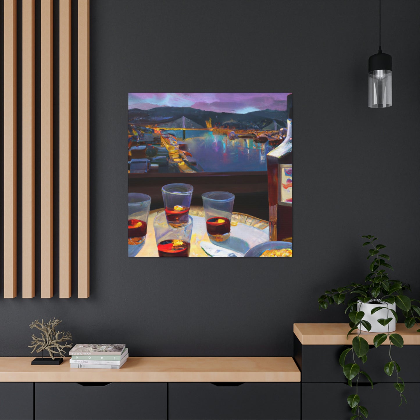 Booze in Glasses - Canvas