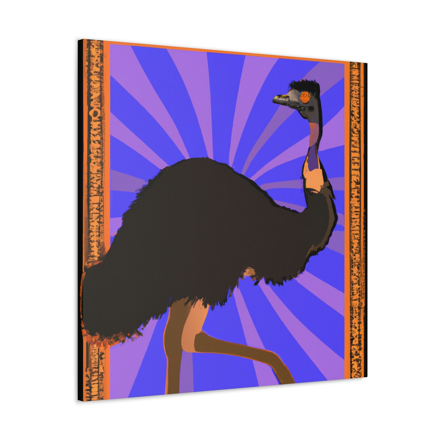 "Emu in Artful Flight" - Canvas