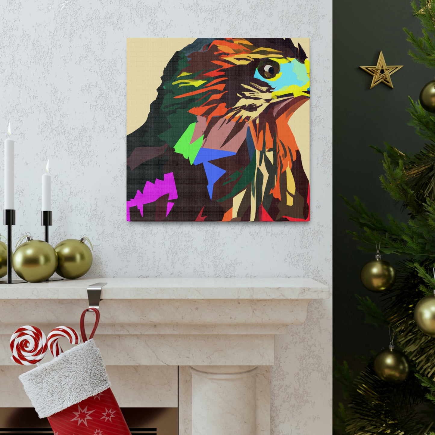 Hawk in Pop Art - Canvas