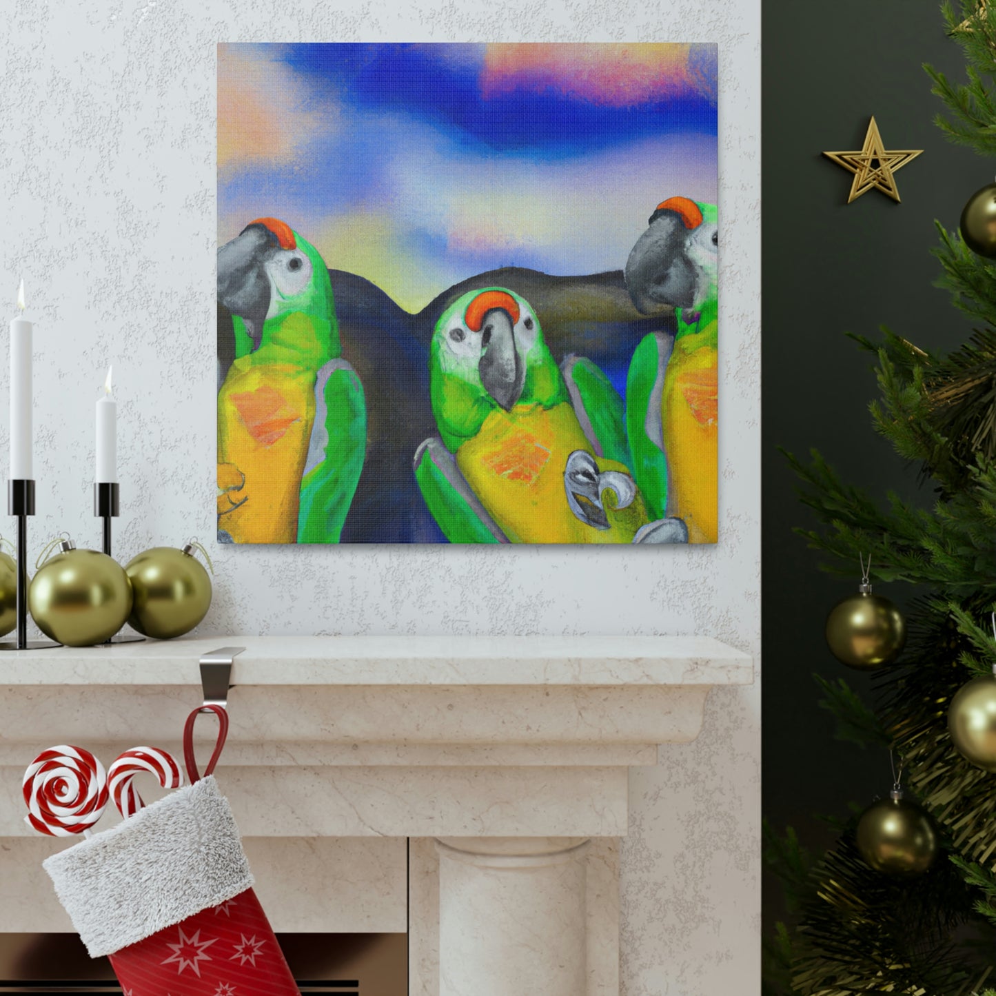 Parrots of Paradise Surreal - Canvas