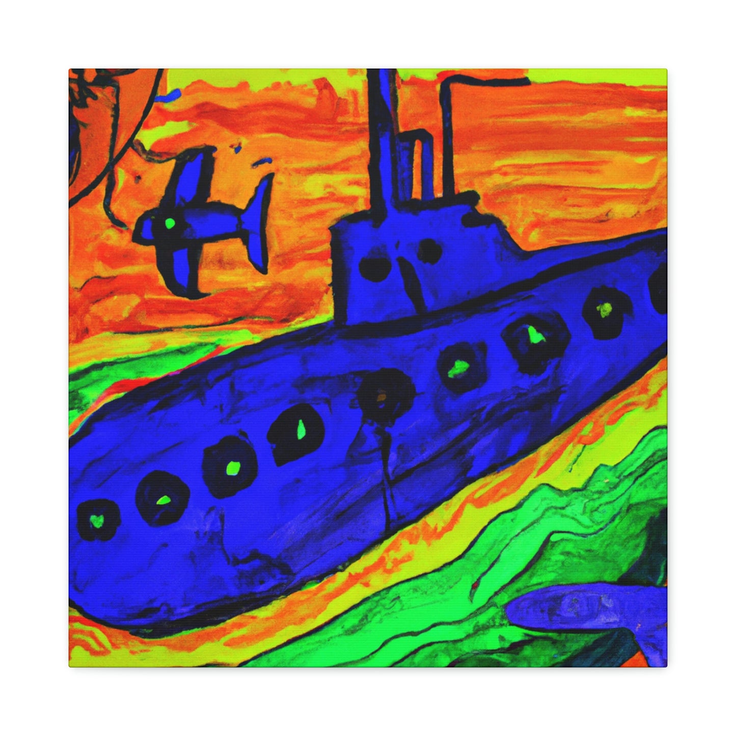 Submarine in Fauve Colors - Canvas