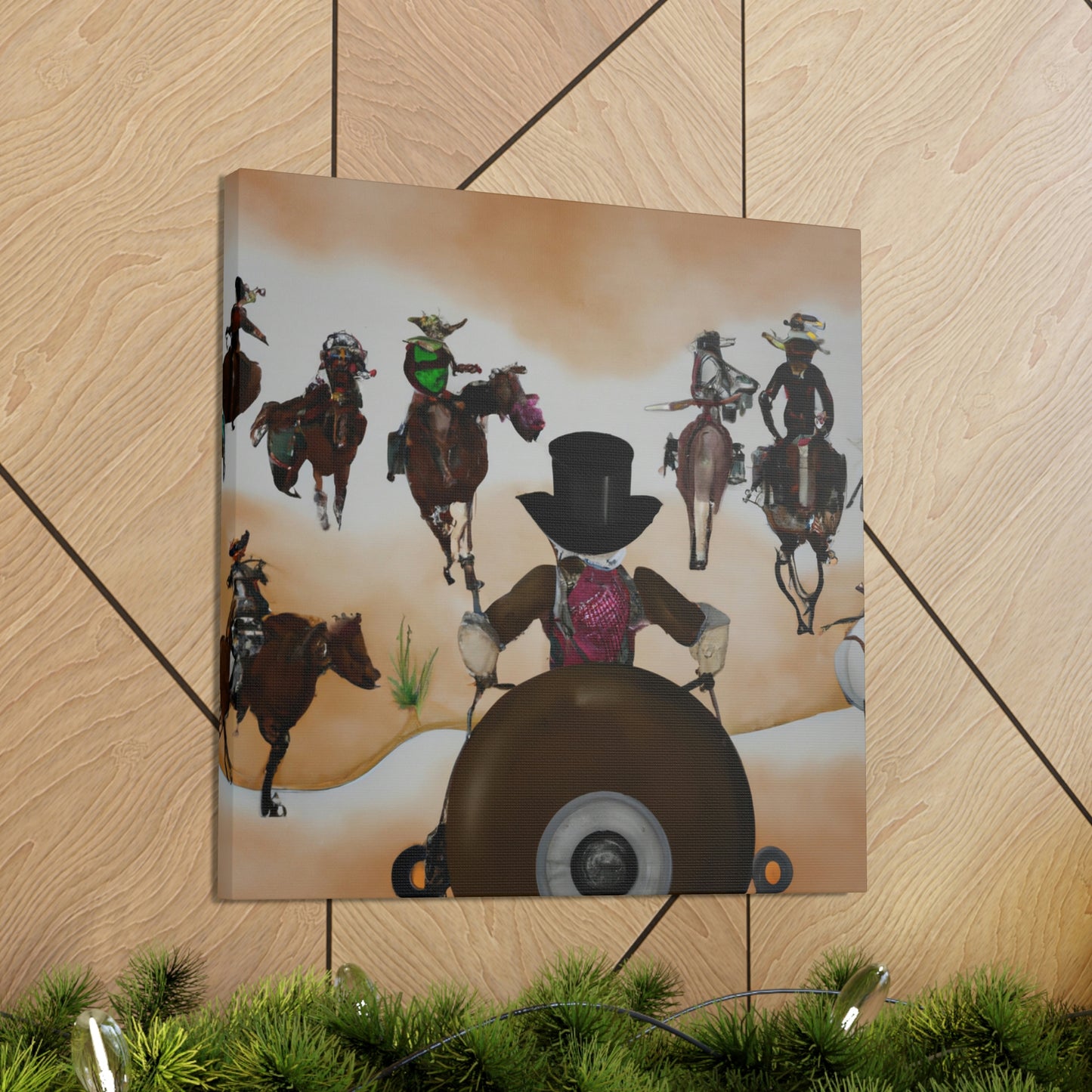 "Cattle Herding Steampunk" - Canvas