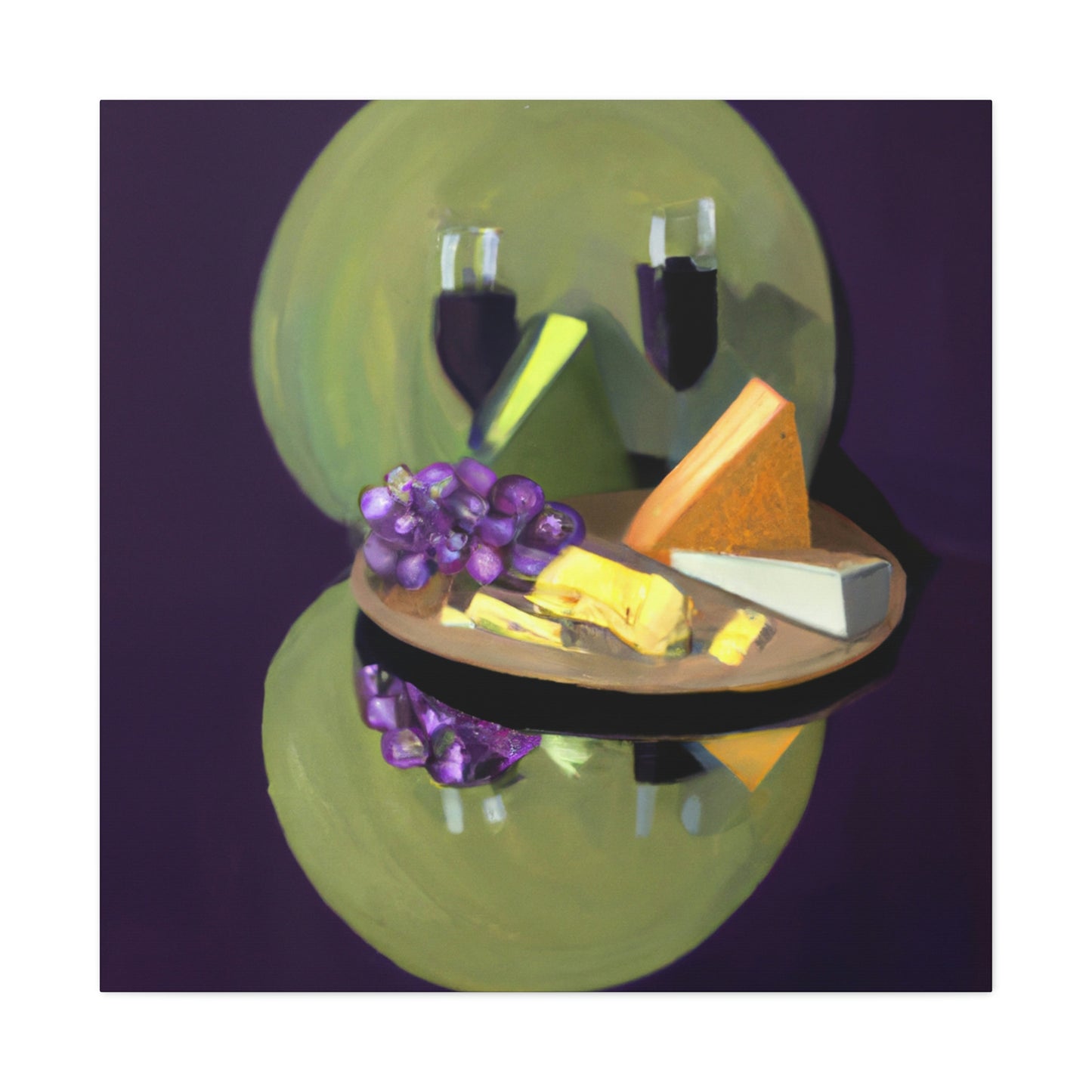 Grapes and Cheese Feast - Canvas