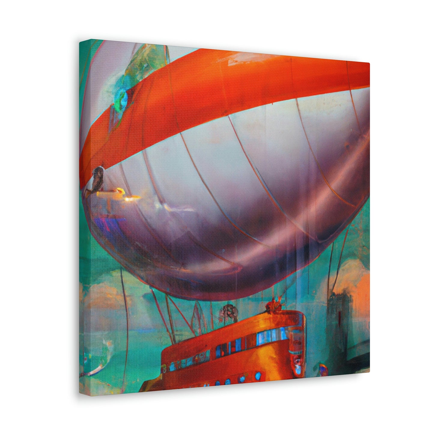 "Blooming Blimp Surrealism" - Canvas