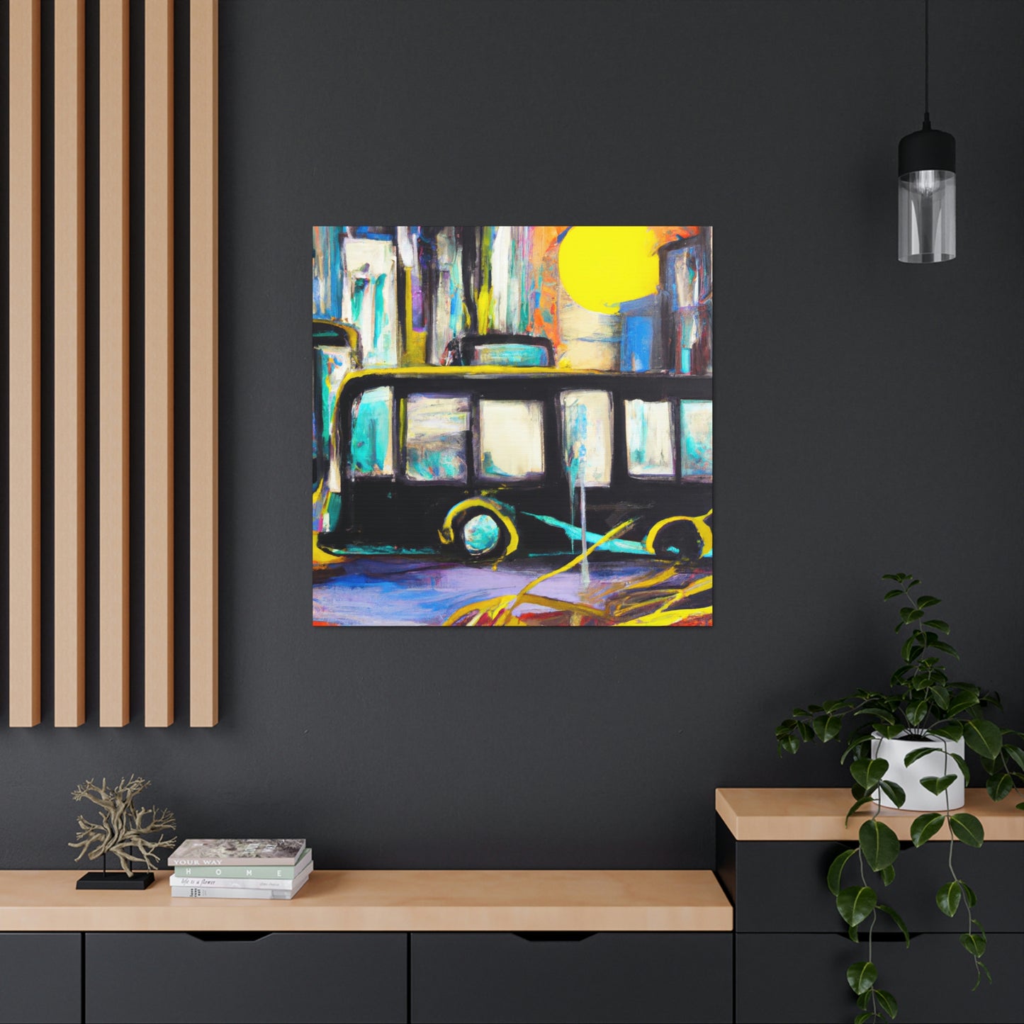 Bus in the City - Canvas