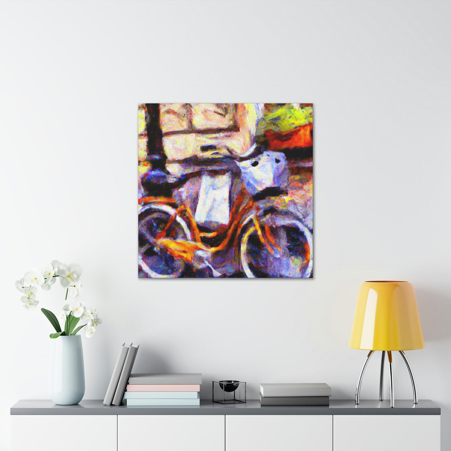 "Bicycle at Sunrise Impression" - Canvas