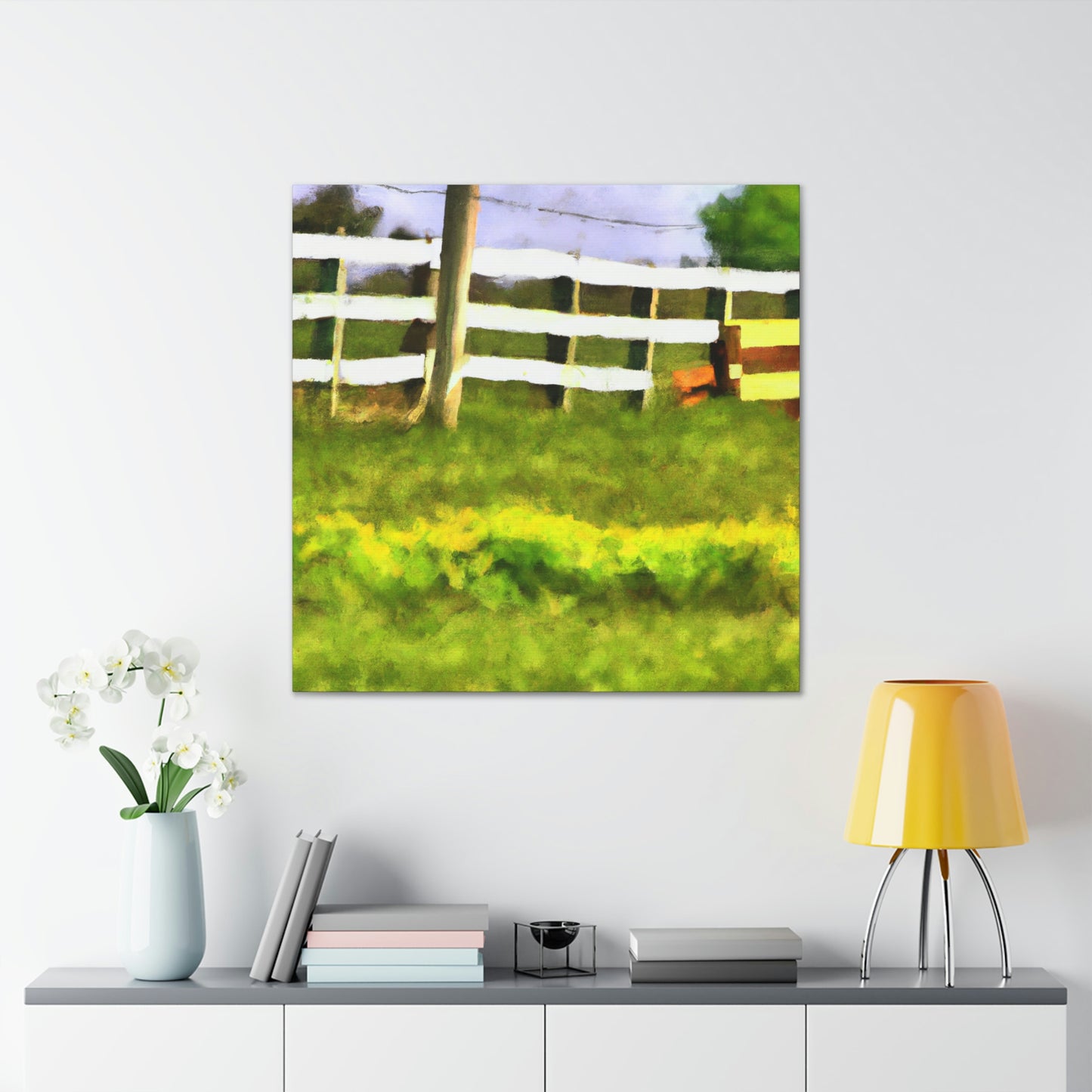 "Barnyard Fence Harmony" - Canvas