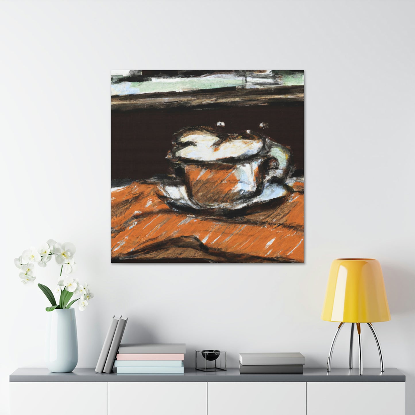 Cappuccino in Poppies - Canvas