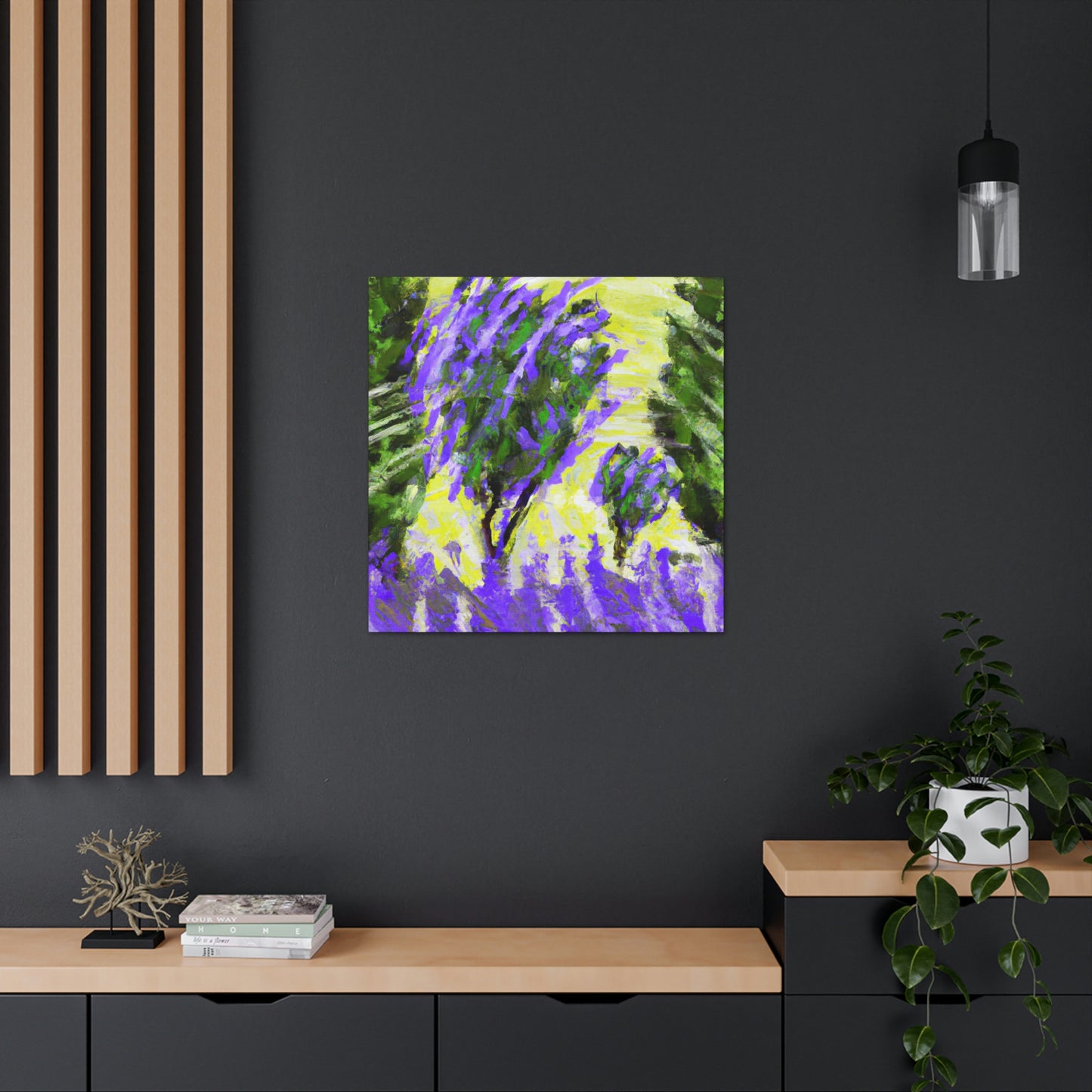 "Lavender's Abstractionist Hues" - Canvas