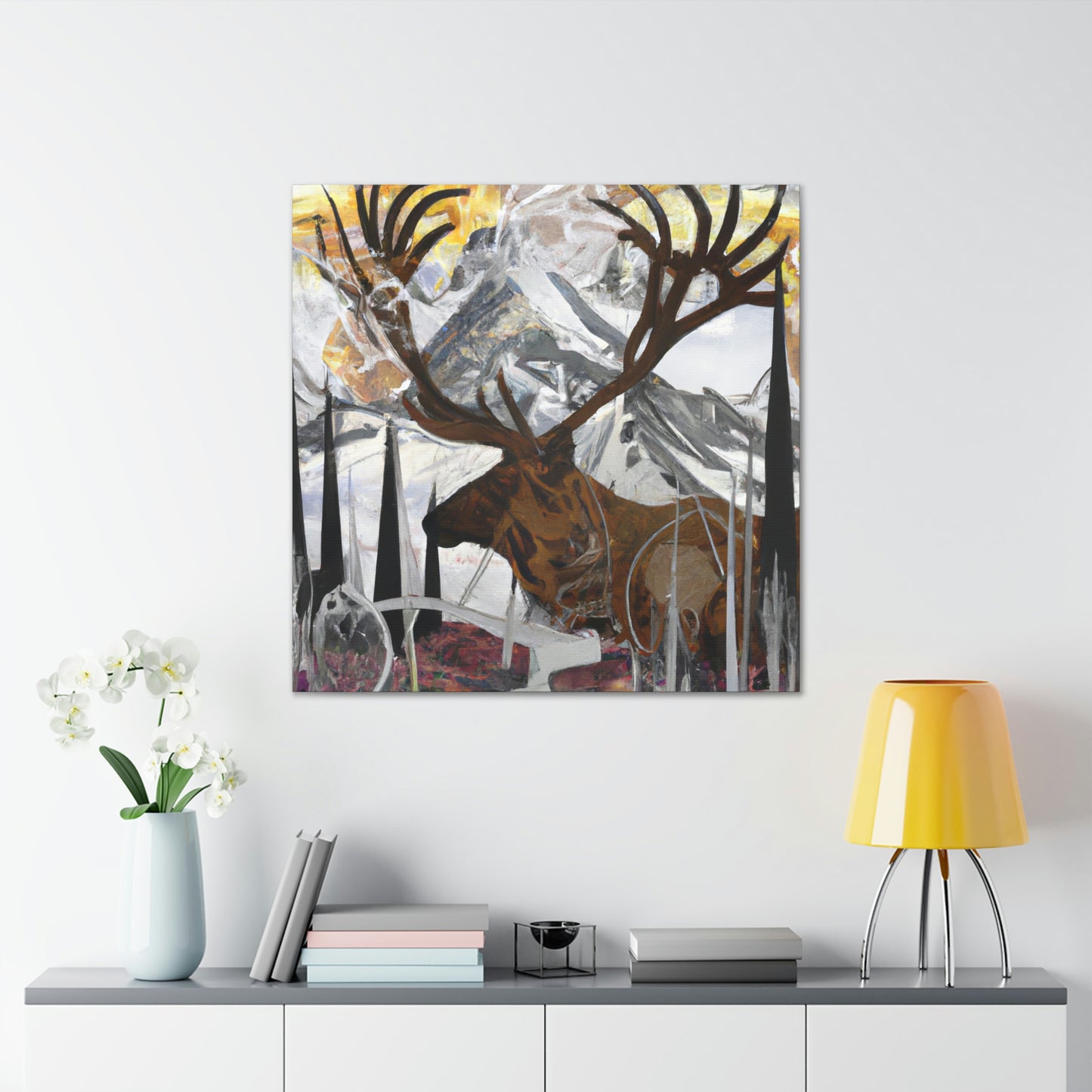 Elk of Art Deco - Canvas