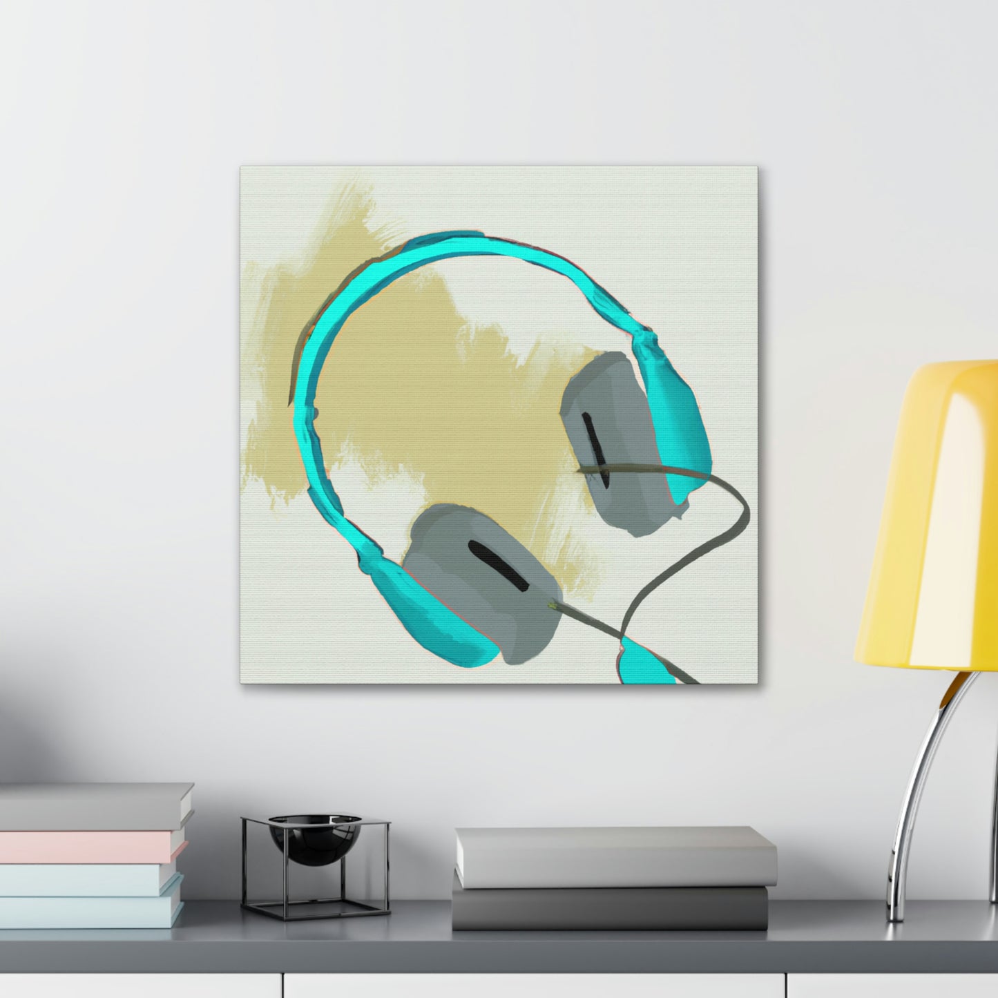 Headphones in Monochrome - Canvas