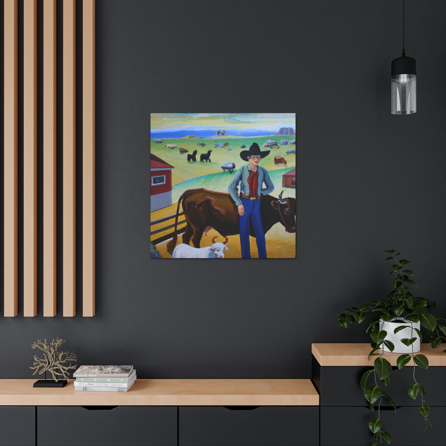 "Barnyard in Tones" - Canvas