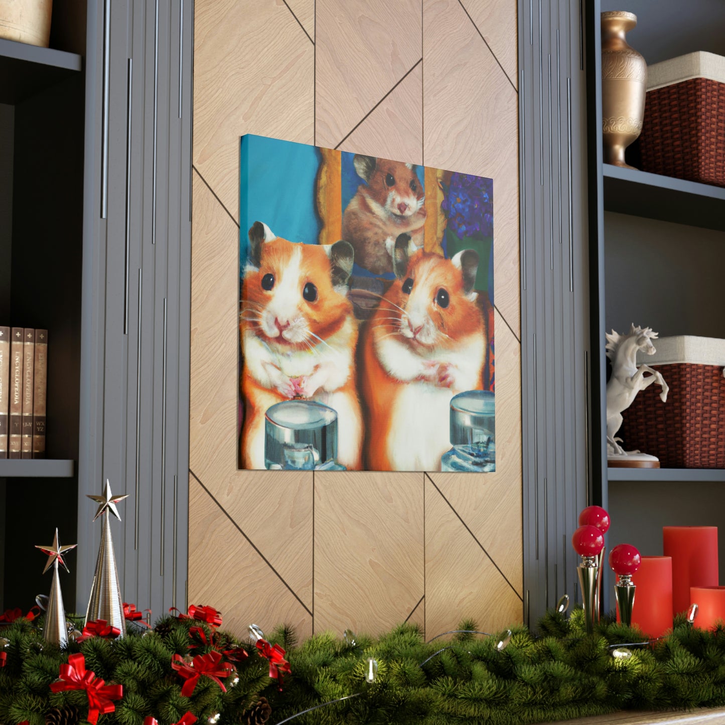 "Hamsters In Art Deco" - Canvas