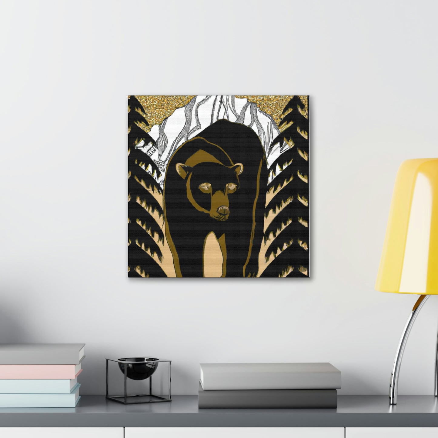 Dancing Art Deco Bear - Canvas