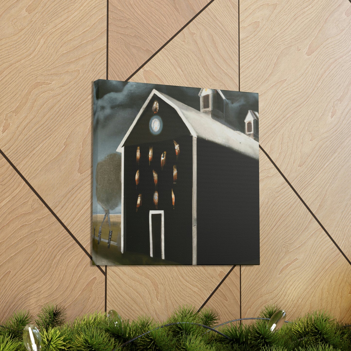 Barns in Art Deco - Canvas