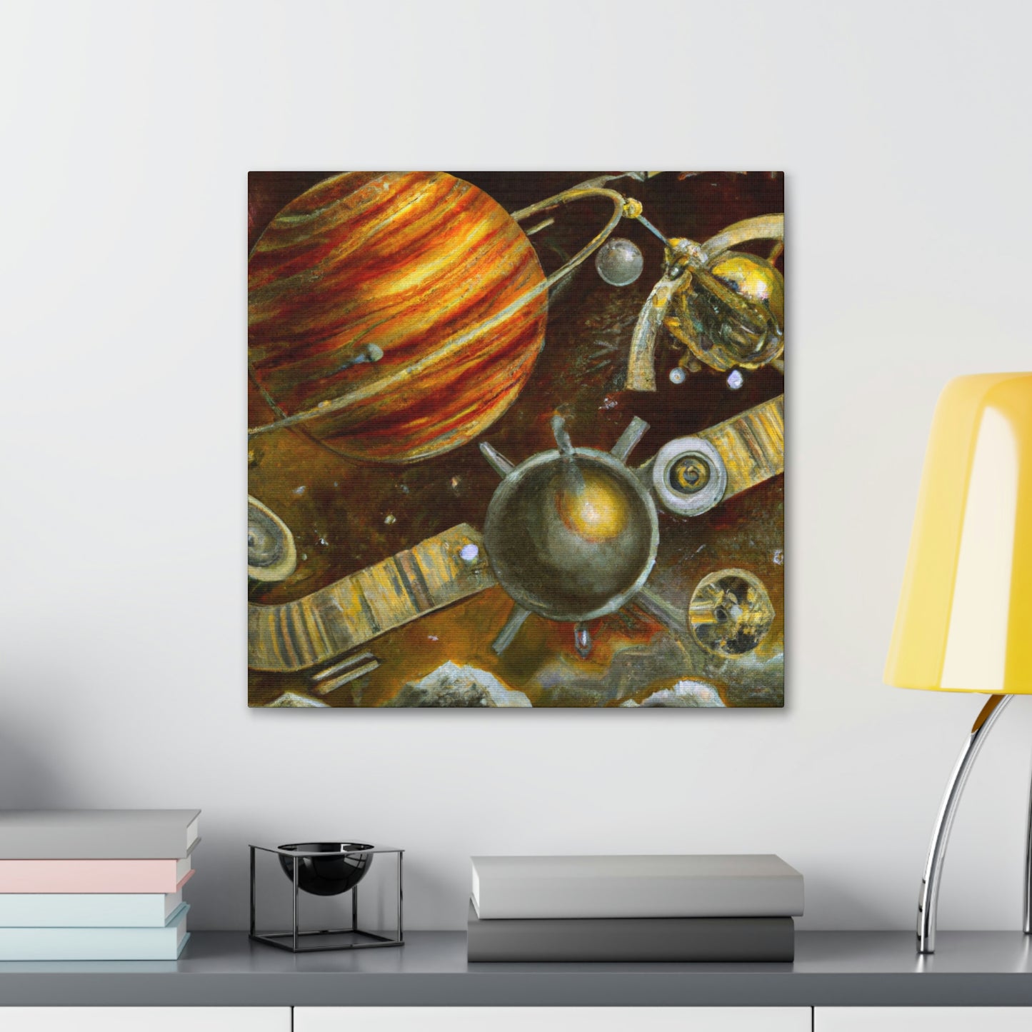 "Jupiter in Steampunk Hues" - Canvas