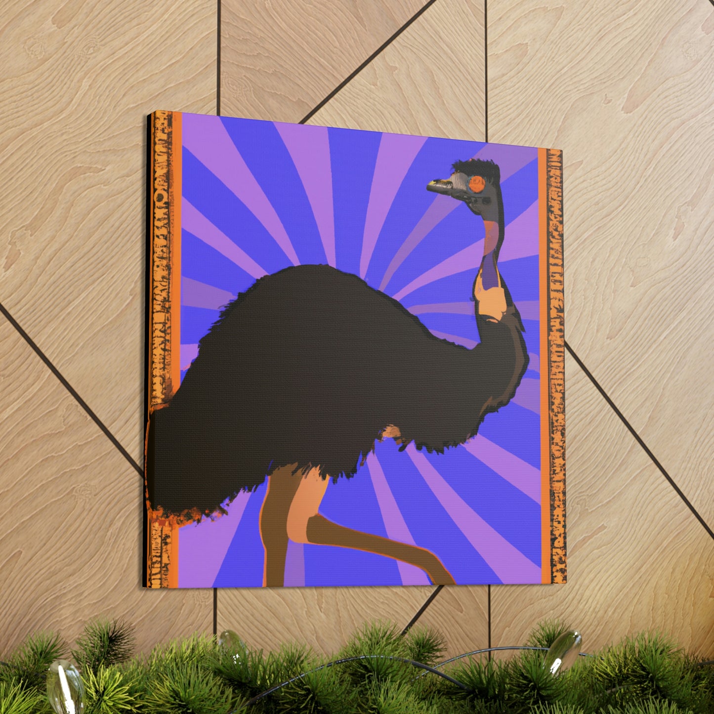 "Emu in Artful Flight" - Canvas