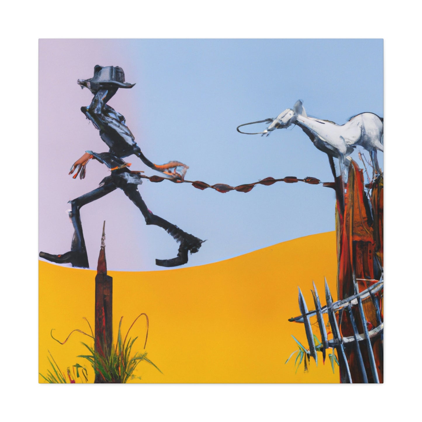 Barbed Dreams Fence - Canvas