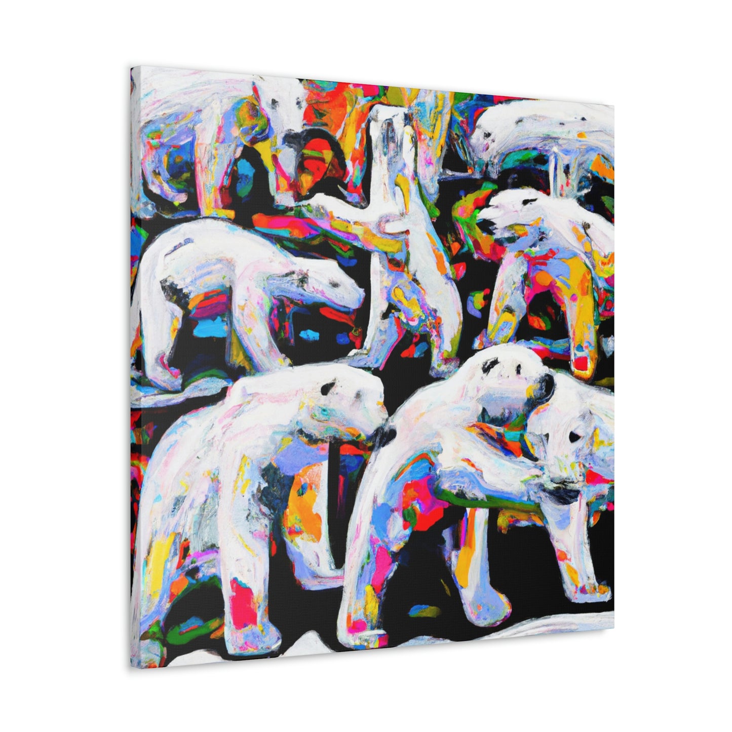 Polar Bears Snowdrifts - Canvas