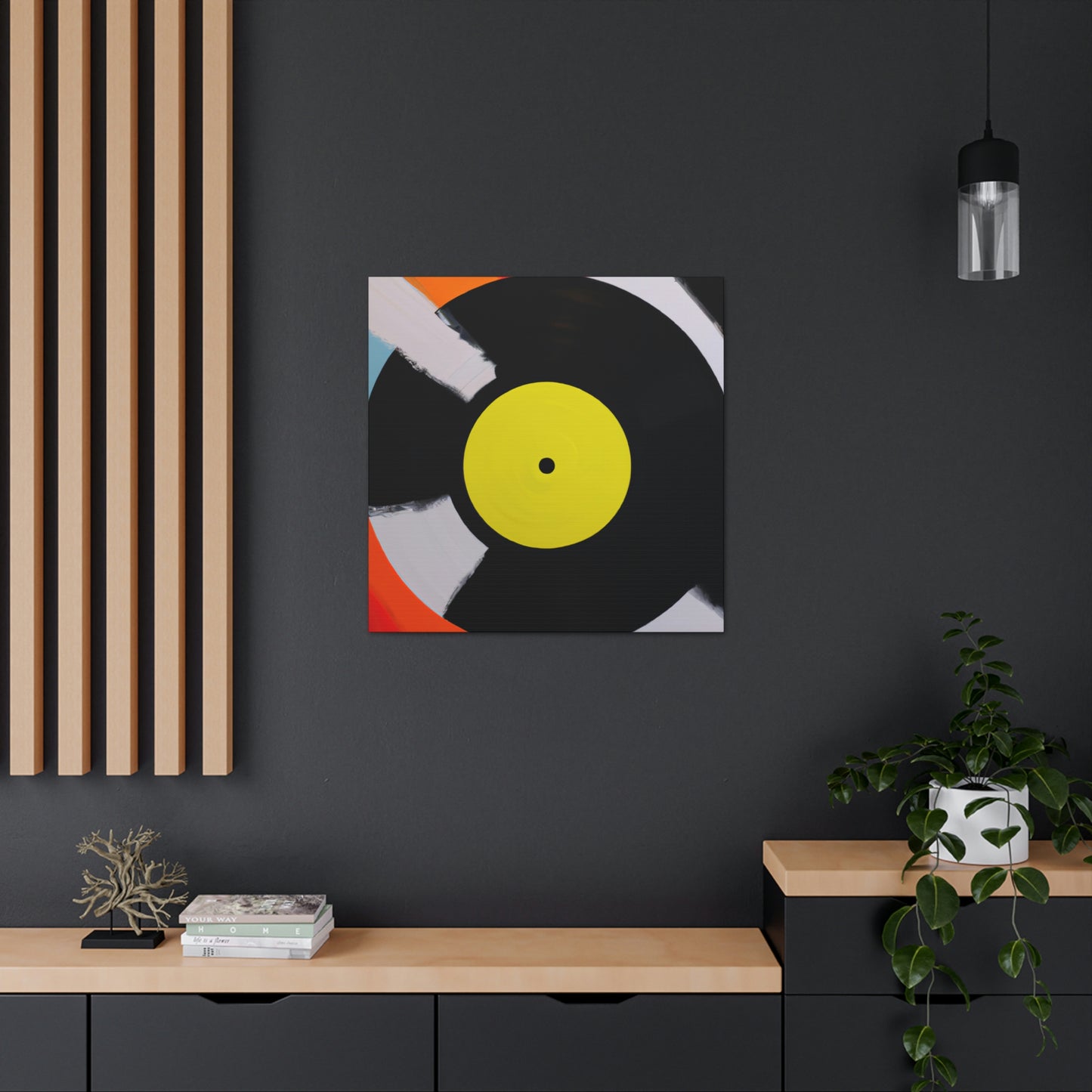 Vinyl Record Elegance - Canvas