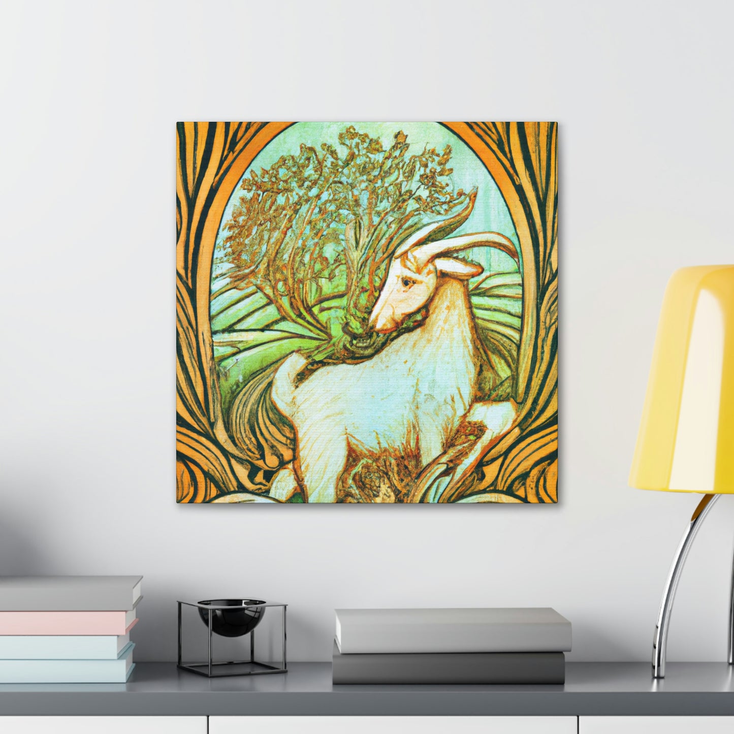 "Goat of Art Nouveau" - Canvas