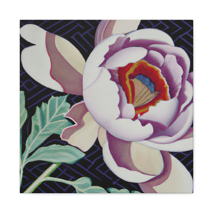 "Peony in Art Deco" - Canvas