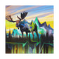 Moose in Art Deco - Canvas