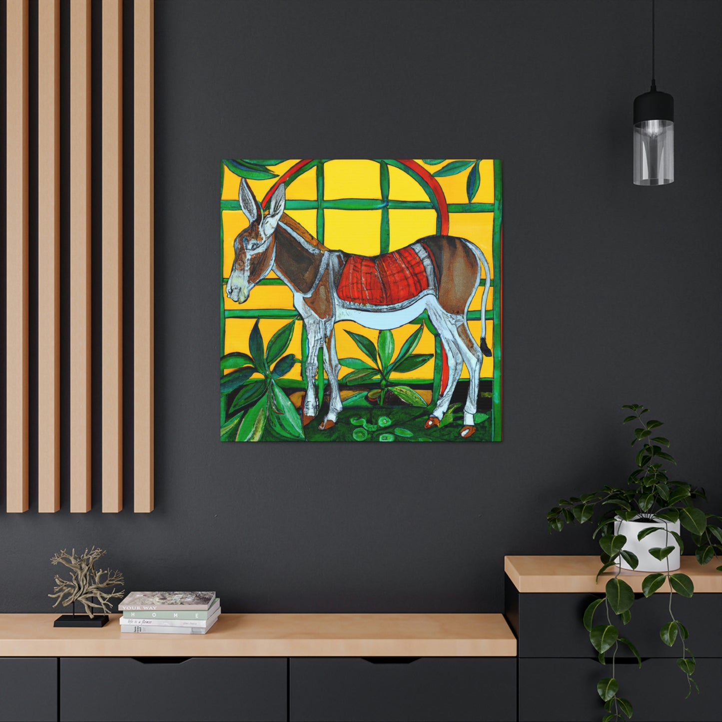 "Donkey in Art Nouveau" - Canvas