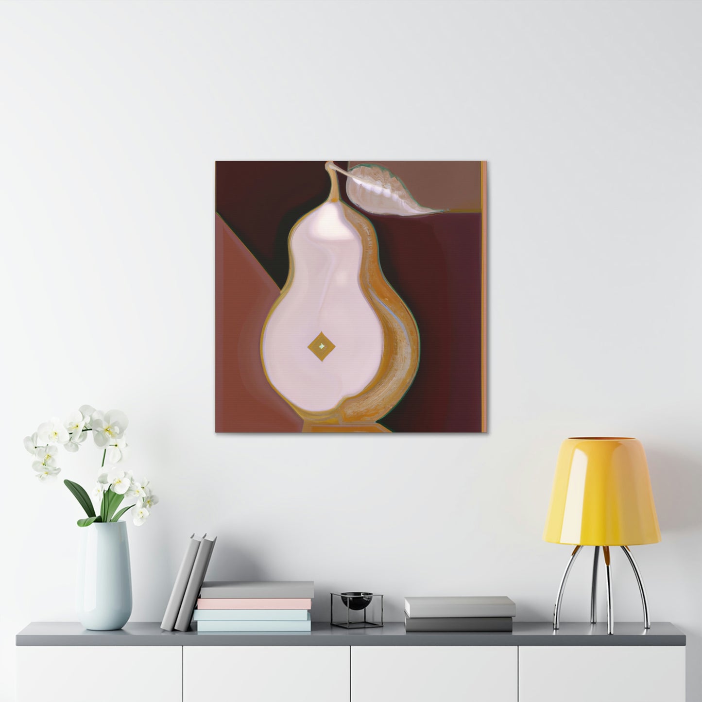 "Pear in Art Deco". - Canvas