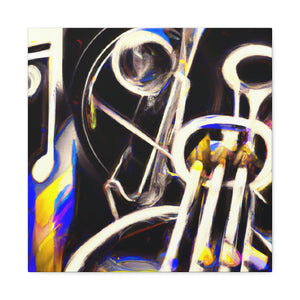 Trombone Abstract Expressionism - Canvas