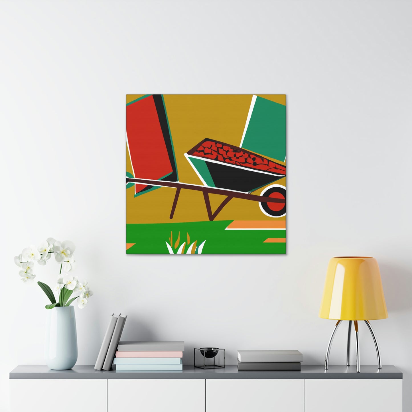 "Wheelbarrow in Motion" - Canvas