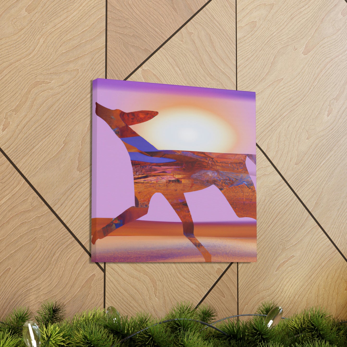 "Coyote in Art Deco" - Canvas